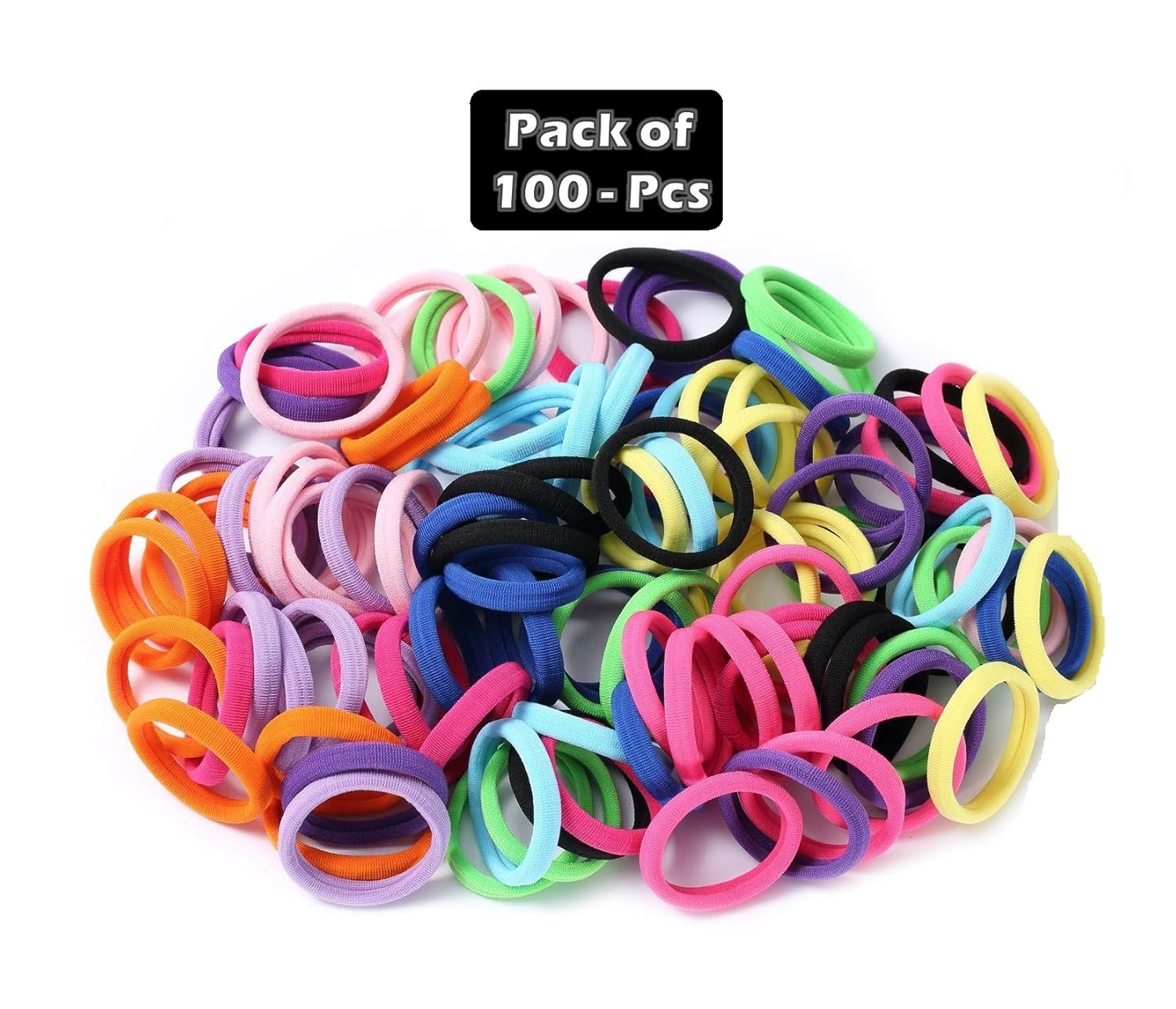 [Min 4 qty] Grabdeal rubber bands for baby girls hair admirable set of 100 pieces multicolor