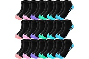 Bemeol Girls Socks 18 Pairs Ankle Socks for Girl Cotton Running Sports Athletic Low Cut Sock