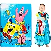 Franco Kids Bedding Super Soft Plush Micro Raschel Blanket, 62 in x 90 in, Spongebob Squarepants, Multicolour, Prints May Vary