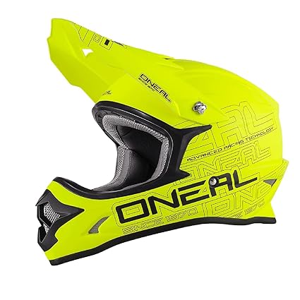 O'Neal 3Series MX Helm Flat Neon Gelb Hi-Vis ABS Motocross Enduro Cross Motorrad, 0623-03