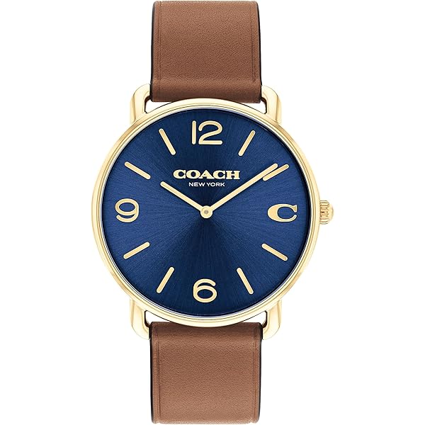 COACH ゴールド/ブラック レザー 時計 14522 美しい COACH ゴールド/ブラック レザー 時計 14522 時計 - 時計