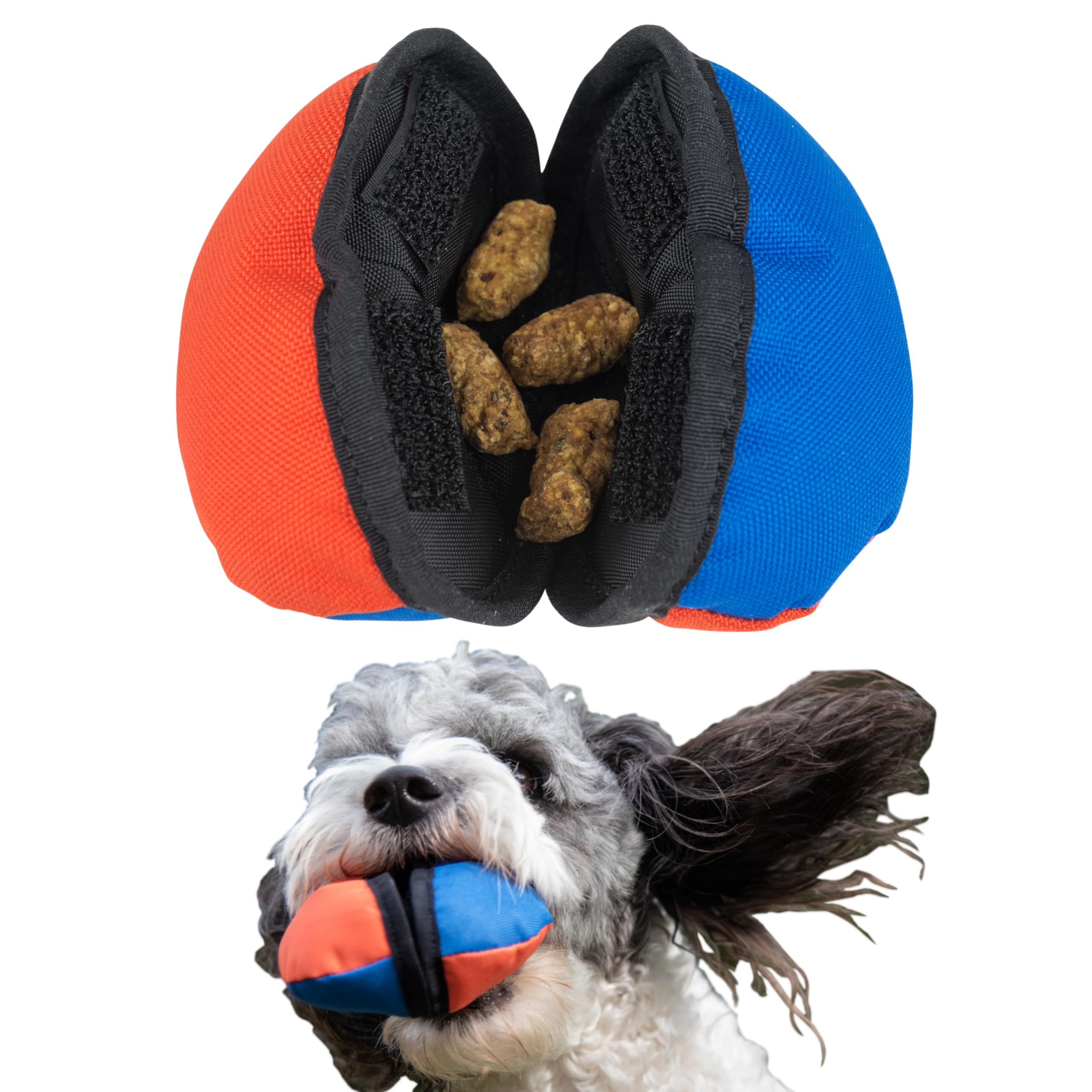Tug-E-Nuff The Clam | Compact Dog Treat Dispenser Toy with Clever Opening Mechanism | Ideal for Interactive Dog Training | Pocket-friendly and Size 4.5 inches
