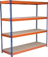 The Workplace Depot 1800H Garage Shelving Unit 1800W 600D 4-Tier Steel 400kg view 2