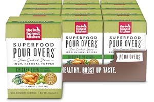 The Honest Kitchen Superfood POUR OVERS Wet Toppers for Dogs (12 Pack), 5.5 oz - Chicken Stew
