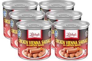 Libby's Chicken Vienna Sausage in Chicken Broth, 4.6 oz Can (Pack of 6) with By The Cup Toothpick Dispenser