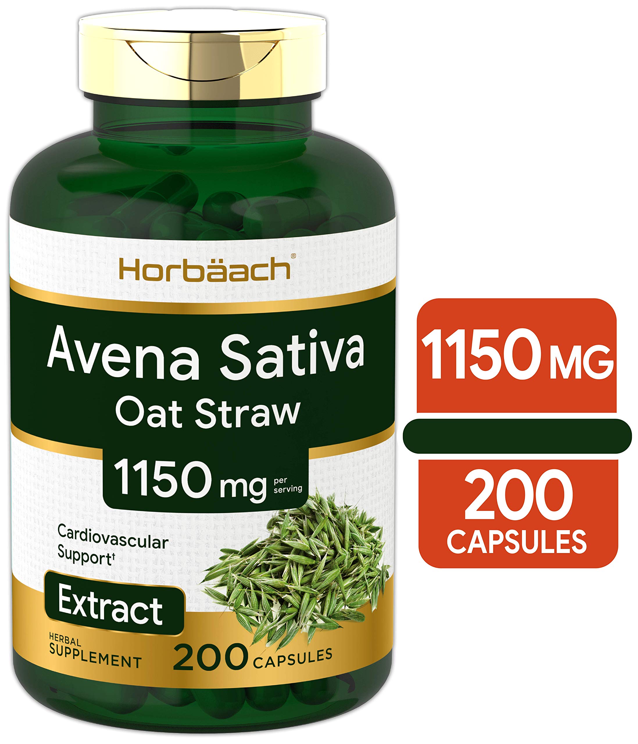 Avena Sativa Extract 1150 mg 200 Capsules Oatstraw Extract Non