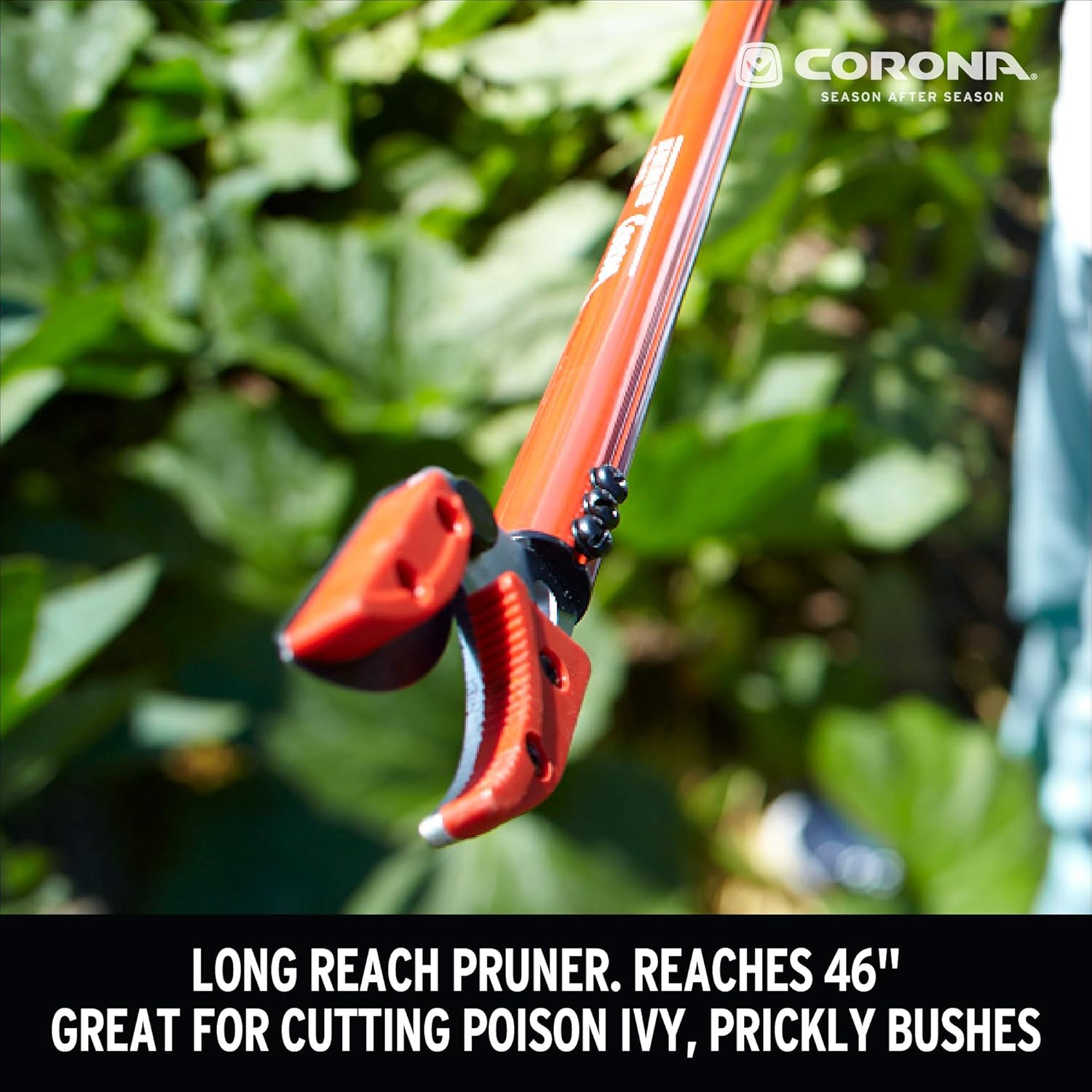 Corona LR 3460 Long Reach Cut 'n' Hold Pruner, 46-Inch, Red: Garden & Outdoor