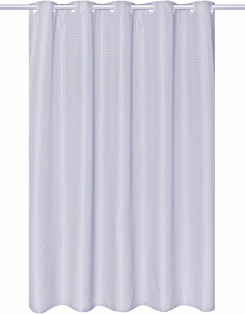 Amazon Com Hookless Ez On Waffle Weave Fabric Shower Curtain With