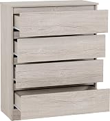 Seconique Malvern 3 Door Wardrobe Set Urban Snow, W 1150mm H 1800mm view 8