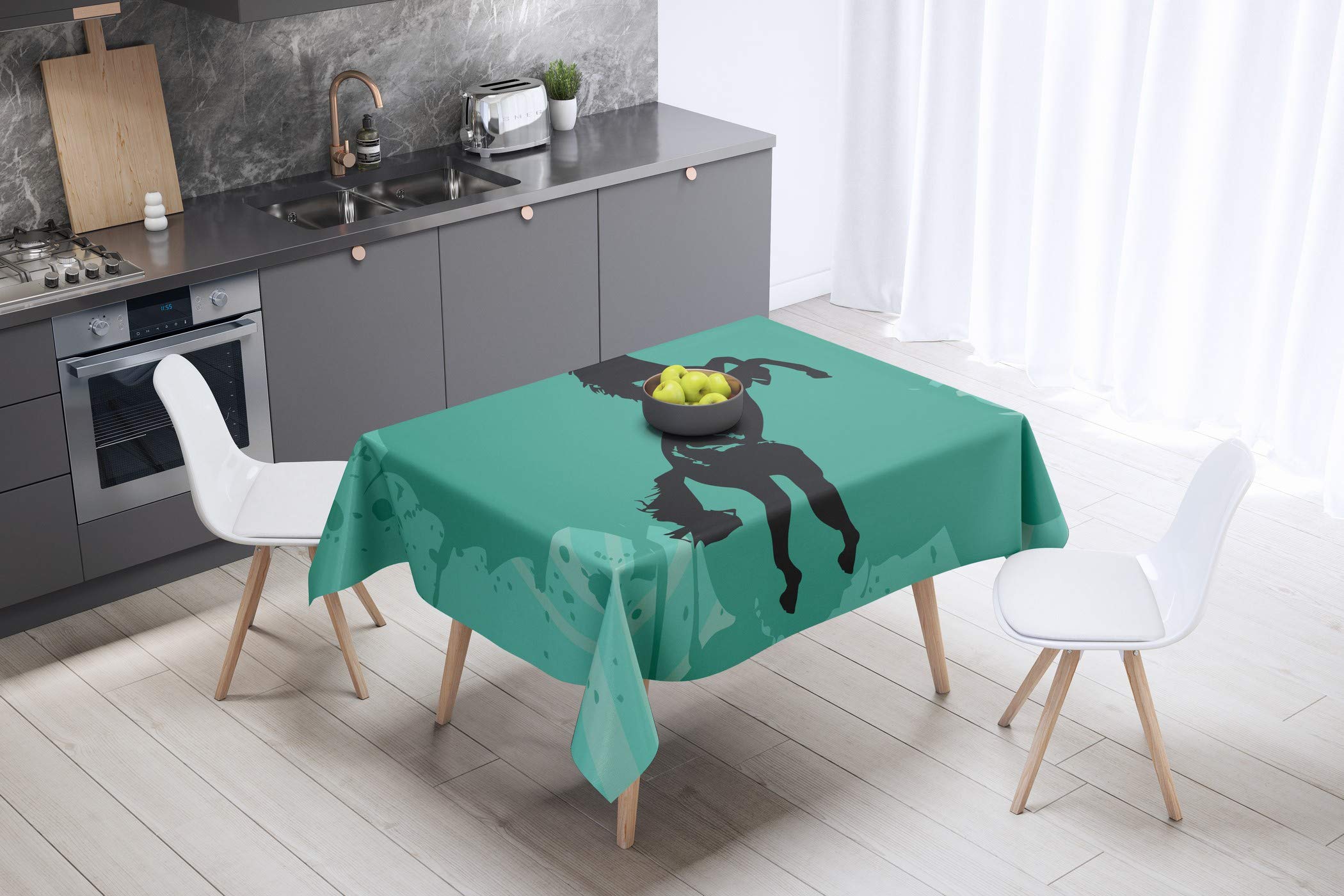 Bonamaison Kitchen Decoration, Tablecloth, 140cm x 140cm - Designed and Manufactured in Turkey