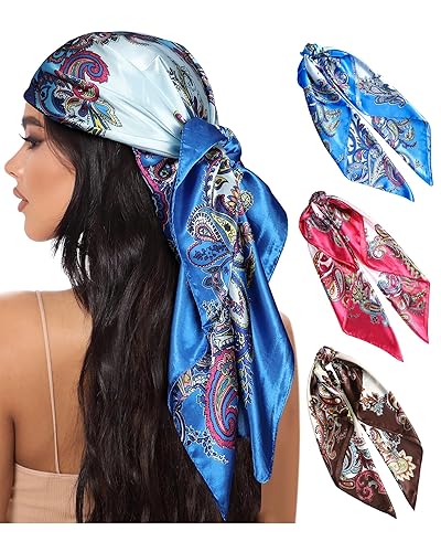 Headband Scarf Large Satin Head Scarf AWAYTR 35” Large Square