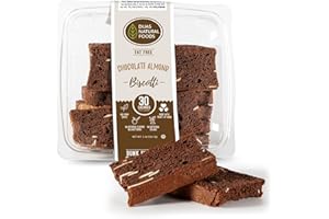 DIJAS Natural Foods, Crunchy Fat Free Biscotti Cookie, All Natural Preservative Free Ingredients, Delicious Low Calorie Snack (5 Ounces, Chocolate Almond)