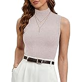 LaGracia Women's Wool Blend Turtleneck Sleeveless Sweater Casual Summer Sweater Knit Pullover Tank Tops 2026