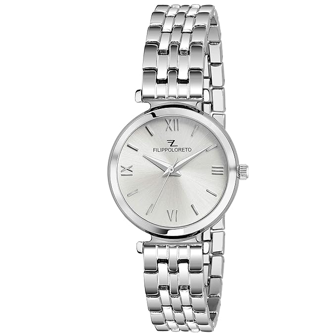 Premium Analogue Silver Stainless Steel Wrist Watch for Women