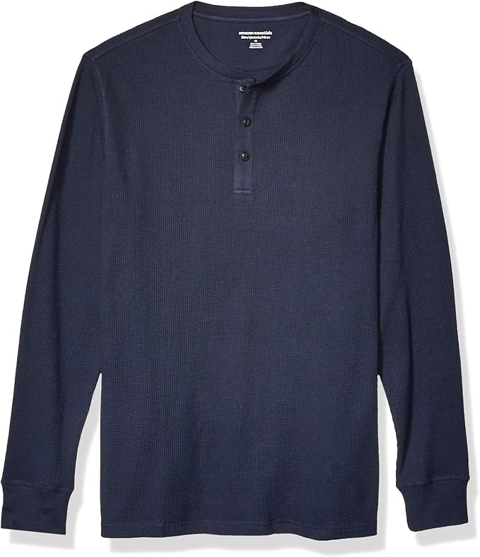 AmazonMarke Amazon Essentials Herren henleyshirts Slimfit Long