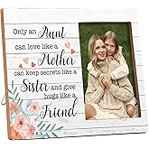 valucise Aunt Pictures Frame, Best Aunt Photo Frame, Aunt Birthday Gifts From Niece, Mothers Day Christmas Appreciation Gifts for Auntie, Farmhouse Home Living Room Bedroom Office Decoration -57