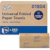 Scott Professional Universal Multifold Paper Towels, Bulk (01804), Absorbency Pockets, White, 9.2"x9.4" Towel, Compressed (250 Sheets/Pack, 16 Packs/Case, 4,000 Sheet Total)