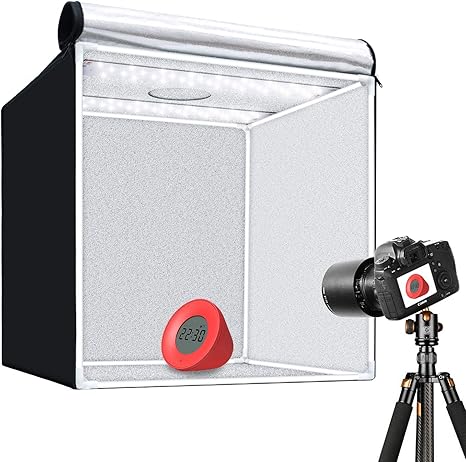 GVM Caja de luz portátil para Fotos, 40 x 40 cm, Estudio fotográfico Profesional con luz