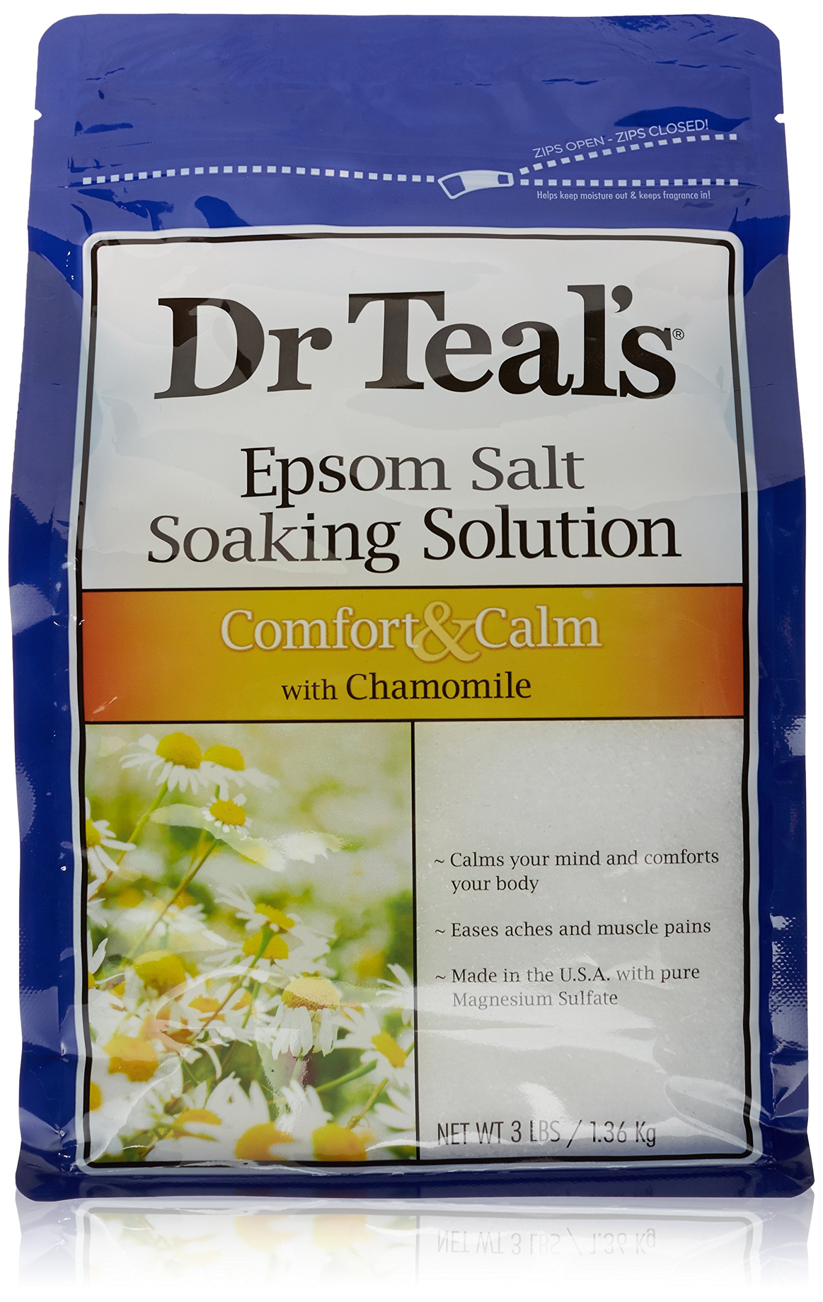 Dr. Teal's Epsom Salt Soaking Solution, Chamomile, 48 Ounce