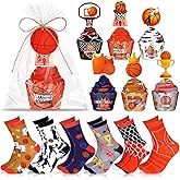Foaincore 6 Pairs Basketball Cupcake Socks for Men Novelty Basketball Socks Gifts for Xmas Holiday Gifts Supplies