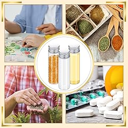 Didaey 100 Pcs Vials Clear Mini Glass Bottles with