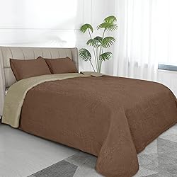 Easy-Going King Size Reversible Quilt Set with 1