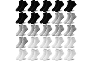 Tsmollyu Boys Socks 25 Pairs kids Sport Ankle Athletic Socks Half Cushion Low Cut socks
