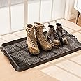 LFCONNECT Rubber Boot Tray, Shoe Trays for Entryway, Versatile Boot Mat Tray with Raised Edge, 27.5"x16" Rubber Mat for Shoe Organizer Indoor/Outdoor Use