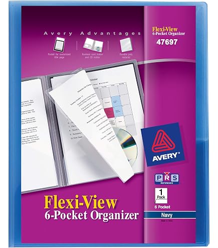 Amazon.com : Avery Flexi-View 6 Pocket Organizer, Holds up to 150