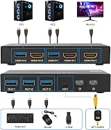 DGODRT 8K 60Hz HDMI KVM Switch 4K 120Hz 2 Port USB 3.0 for 2 Computers view 2