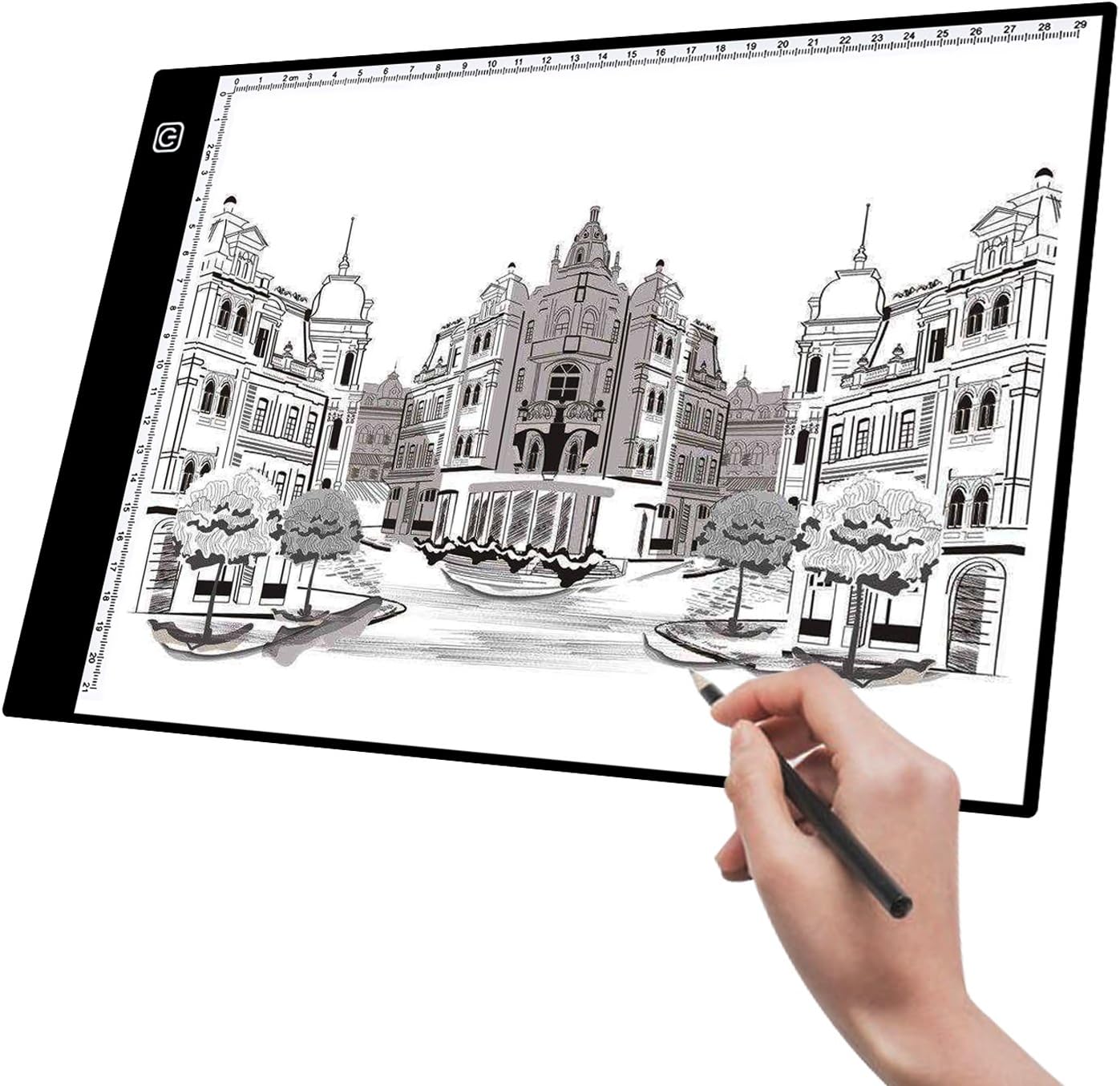 ChaseArt Copy Board, Super Thin A4 Light LED Box Drawing Tracing with Brightness Adjustable Tattoo Sketch Architecture Calligraphy Crafts for Artists,Drawing, Sketching A4