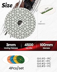 Panfreet 4"/100mm 4 Step Polishing Diamond