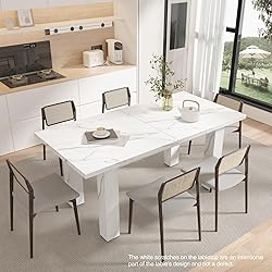 Vabches Extendable Dining Table for 6 8 10, 55'' to