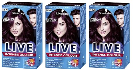 Schwarzkopf Live Intense XXL Permanent Farbe Mystic Violet 087 – Pack von 3