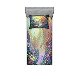 Ambesonne Sea Animals Fitted Sheet & Pillow Sham