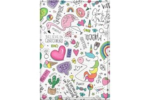 Quttie Passport Cover for Kids, Women and Men, Cute Travel Passport Holder (Unicorn Flamingo Pattern)