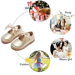 Felix & Flora Toddler Little Girl Gold Mary Jane