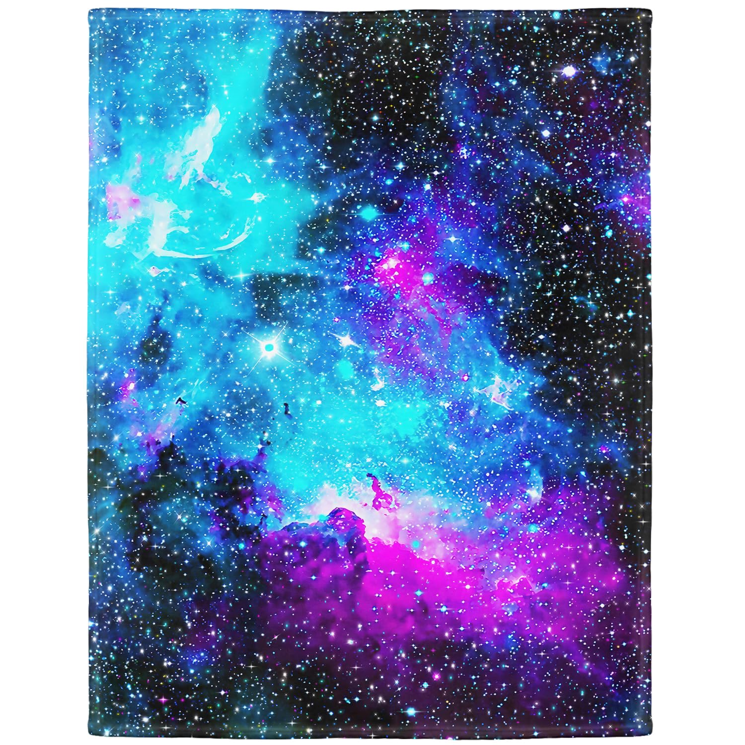 YISUMEI 150x200 cm Blanket Comfort Warmth Soft Cozy Easy Care Machine Wash Nebula Galaxy,Colorful