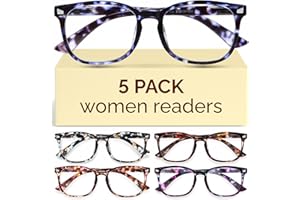 CCVOO +1.75 Mix & Match Reading Glasses for Women - Lightweight, Comfortable Fit, Clear Vision - Blue Light Blocking