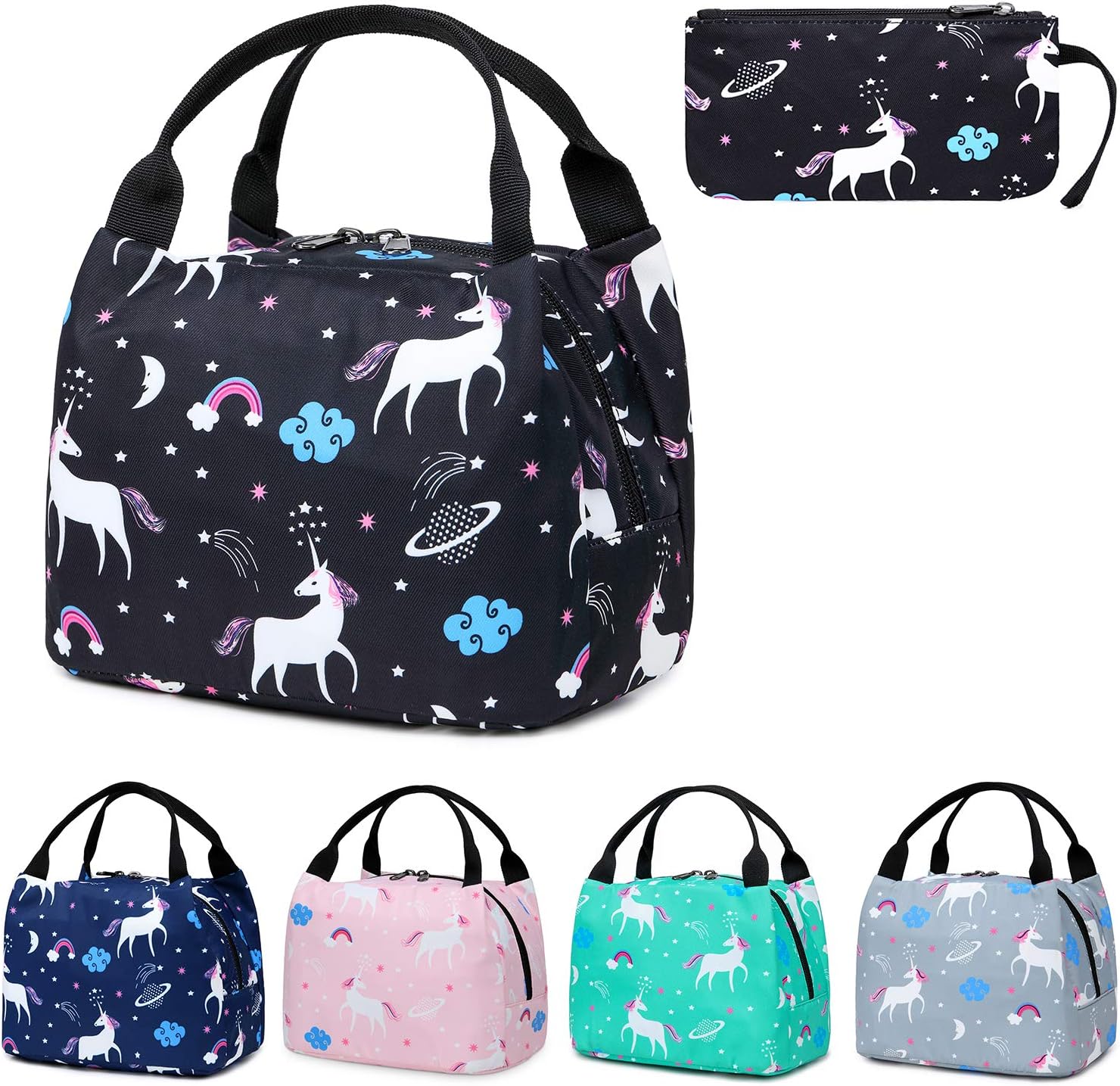 Insulated Lunch Bag Lunch Boxes for Adult,Women,Men- Reusable Lunch Tote Bag Lunch Organizer Lunch Holder for Work,Picnic,Boating,Beach,Fishing (Black)