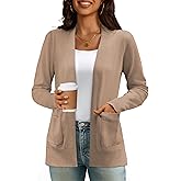 OmicGot Women's Cardigan Sweaters with Pockets Long Sleeve Casual Open Front Knit Cardigans S-XL