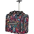 Lily Bloom Designer 15 Inch Carry On - Weekender Overnight Business Travel Luggage - Lightweight 2- Rolling Wheels Suitcase -