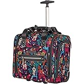 Lily Bloom Designer 15 Inch Carry On - Weekender Overnight Business Travel Luggage - Lightweight 2- Rolling Wheels Suitcase - Under Seat Rolling Bag for Women (Wildwoods)