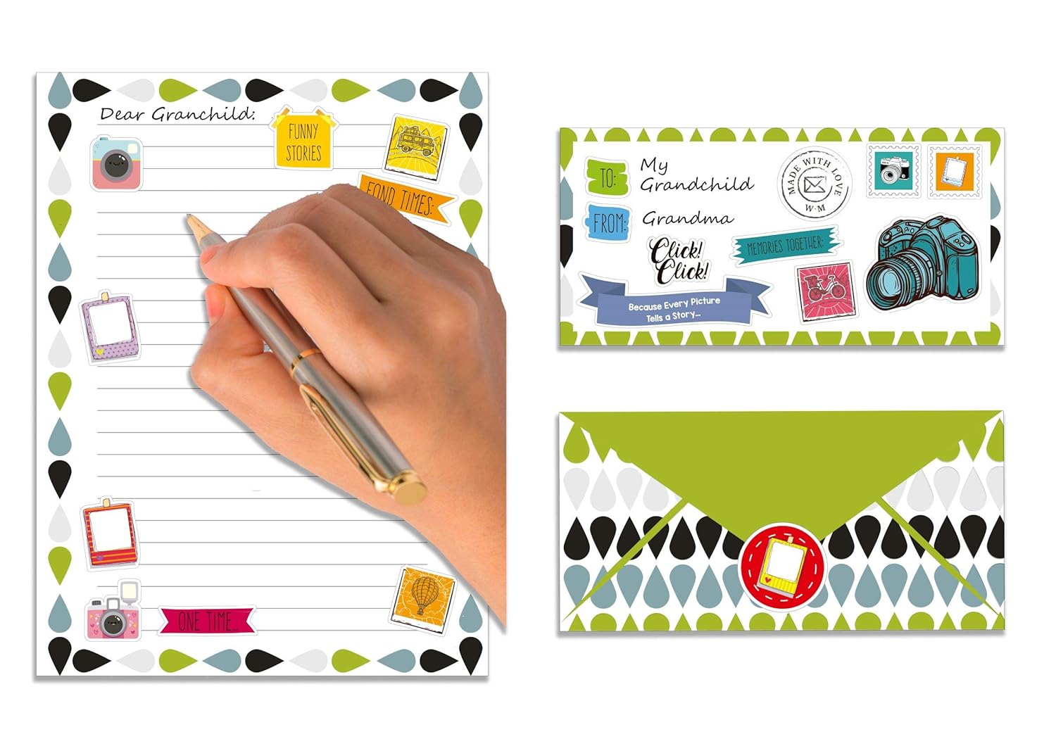 写真を貼り付けます B07f6gys 今すぐ書きましょう スクラップブック Grandchild メモリーブック おばあちゃんへの美しい贈り物 ステッカー0枚とインスピレーションを与えるラブ引用句 ベビーアルバム 21a W新作 送料無料