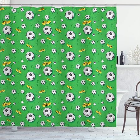 Amazon Com Ambesonne Soccer Shower Curtain Professional Player
