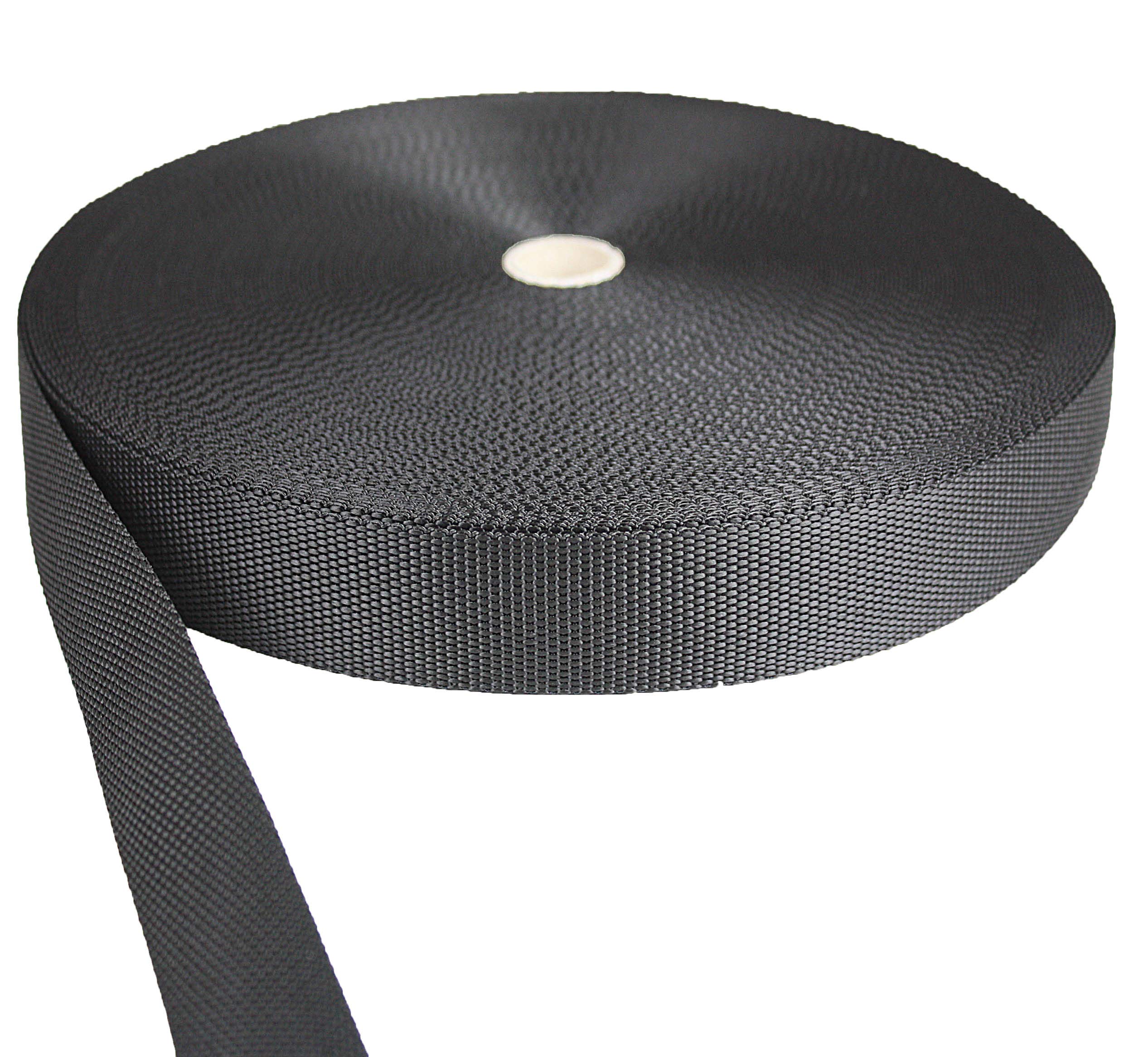 Webbing Strap Polypropylene Black 30 mm Wide 50 m Length 3 cm Width