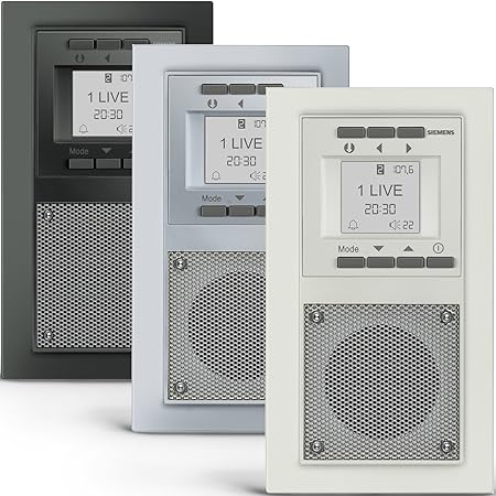 SIEMENS Steckdosen RADIO in Titanweiss DELTA miro Unterputz - Radio inkl. Montagewerkzeug zur problemlosen Montage