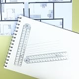 Guagua 2Pack Folding Transparent Ruler 30 cm 300 mm Clear Protractor view 7
