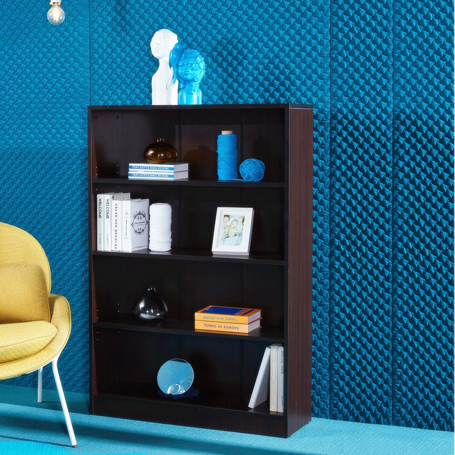Shelf Bookcase, Wooden Open Storage Book Shelf