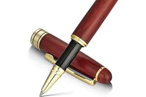 BEILUNER Luxury Wood Ballpoint Pen Writing Set,Rosewood-Elegant Fancy Nice Gift Pen Set for Signature Executive Business Office Fancy Nice Supplies - Christmas Gift Boxed with Extra Refills (Black)